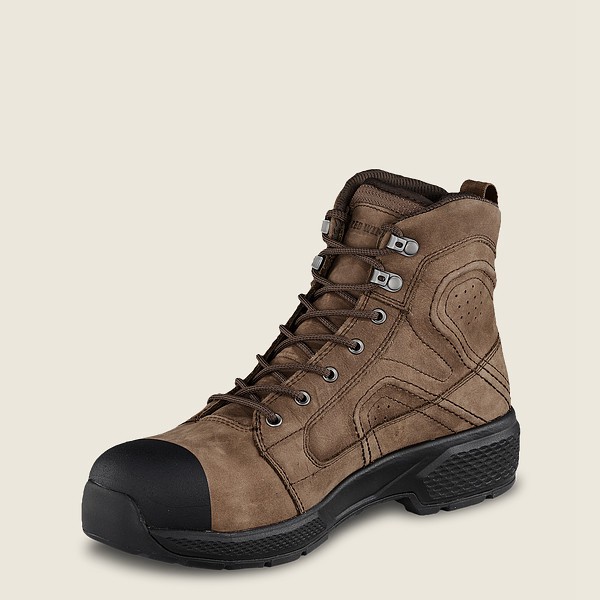 Safety Støvler Herre - Red Wing Exos Lite - 6-Inch Waterproof Toe - Brune/Sort - PQHNAW-971